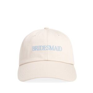 Favorite Daughter Cream Baseball Cap with Light Blue 'BRIDESMAID' Embroidery